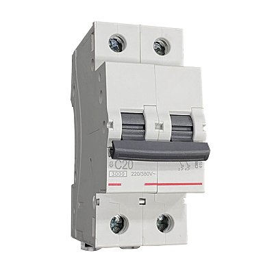 Disjuntor 20A Curva C Bipolar 3000A RX3 419549 Legrand