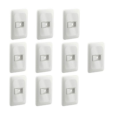 kit 10 Placa com Furo Lorenzetti Zuli 4x2 Com Suporte LZP20F Legrand