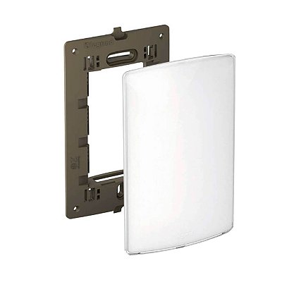 Placa Cega com Suporte 4x2 Branco Gloss Nereya Legrand