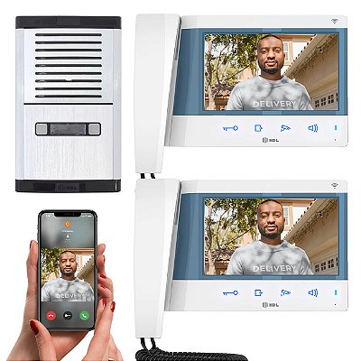 Vídeo Porteiro 2 Pontos Com Wifi HDL Coletivo Connect Atenda Pelo App