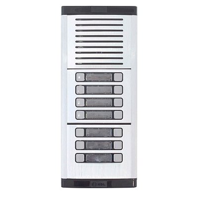 Porteiro Coletivo 14 Pontos Hdl Unidade Externa Sobrepor Cor Prateado 12v
