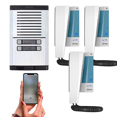 Interfone Coletivo 3 Pontos Com Wifi Controle Pelo Aplicativo HDL Connect