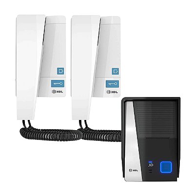 Kit Interfone Residencial 2 Pontos Abre até 4 Fechaduras/Portão HDL