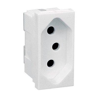 Tomada 10A 2P+T 250V Borne Automático PIALPLUS (Antiga) 615038 Legrand