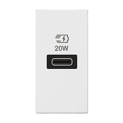 Carregador USB Tipo-C 20W Power Delivery Branco 571696B – Arteor Legrand