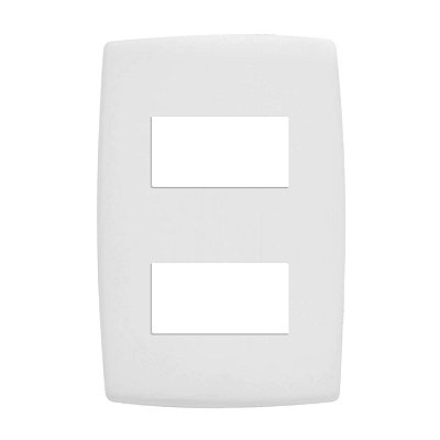 Placa 2 Postos Horizontais para Tomadas e Interruptores PialPlus 618506 Legrand
