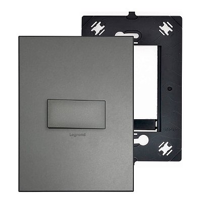 Kit Interruptor Simples Com Placa e Suporte 4x2 Arteor Magnésio Legrand Linha Premium