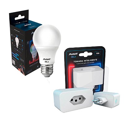 Casa Inteligente Avant Neo Tomada e Lâmpada Controle por App Alexa Google Assistente