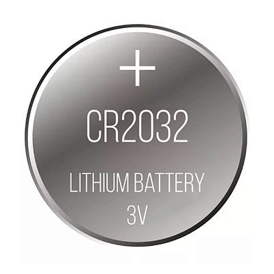 Bateria Botão CR2032 3V de Lítio Unitária para Placas-mãe Controles de portão