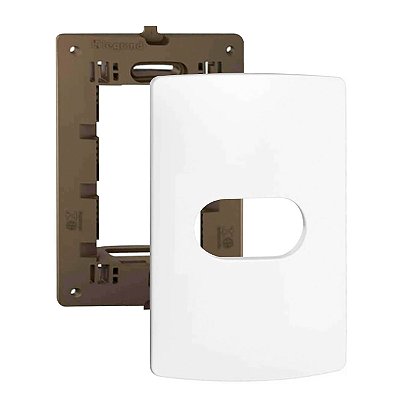Kit Placa 1 Posto com Suporte 4x2 Branco Nereya Legrand 663299