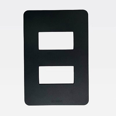 Placa 2 Postos 4x2 Preta MatixGo Legrand JA4803M2JB