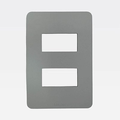 Placa 2 Postos 4x2 Cinza MatixGo Legrand JA4803M2JG