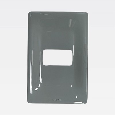 Placa 1 Posto 4x2 Cinza Brilhante Zeffia Legrand 680181CZ