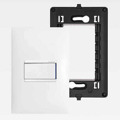 Conjunto interruptor Paralelo com Espelho 4x2 Branco PIAL Plus+ Legrand 611111BC
