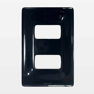 Placa 2 Posto Separados 4x2 Preta Zeffia Legrand 680181PT