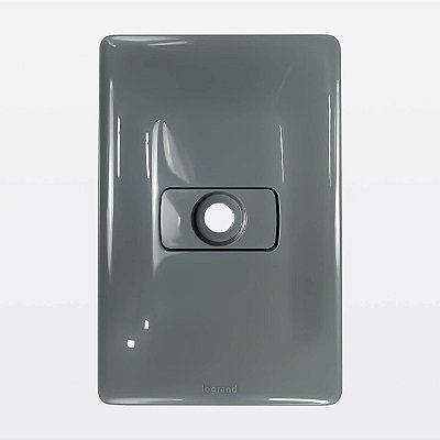 Conjunto 4x2 Placa com Saida de Fio Cinza Zeffia 680137CZ