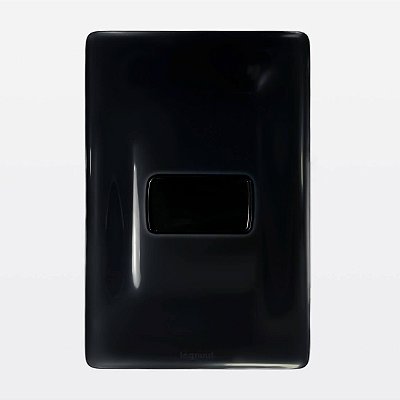 Conjunto 4x2 Placa + Interruptor Simples 10A Preta Zeffia Legrand 680100PT