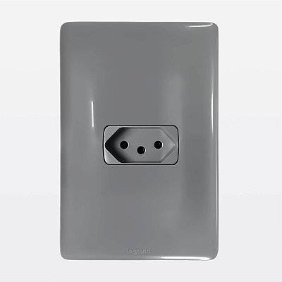 Conjunto Tomada 2P+T 20A Cinza Zeffia Legrand 680120CZ