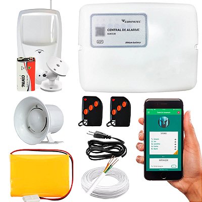 Alarme Residencial Com Fio Sensor Infra PET Semi-Externo Compatec