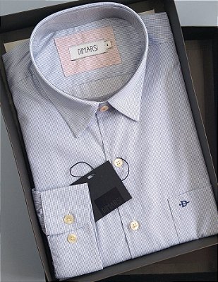 Camisa Dimarsi Tradicional Regular Fit - Com Bolso - Manga Longa - 100% Algodão - Ref. 9114AZ