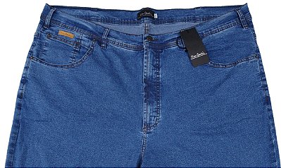 Calça Jeans Masculina Pierre Cardin Reta (Cintura Alta) - Ref. 487P315 Delave - PLUS  SiZE - Algodão / Poliester / Elastano (Jeans Macio)