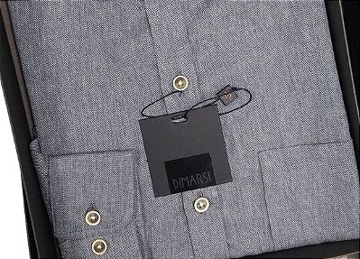 Camisa Slim Fit Dimarsi - com Bolso - Manga Longa - 100% Algodão - Ref. 9350