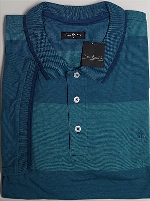 Camisa Polo Pierre Cardin PLUS SIZE - Sem Bolso - Manga Curta Com Punho - 100% Algodão - Ref 70158G