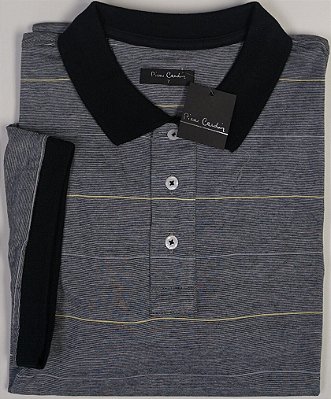 Camisa Polo Pierre Cardin PLUS SIZE - Sem Bolso - Manga Curta Com Punho - 100% Algodão - Ref 70155G Cz