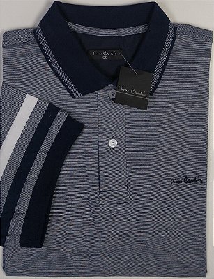 Camisa Polo Pierre Cardin (Sem Bolso) - Manga Curta Com Punho - 100% Algodão - Ref. 15717