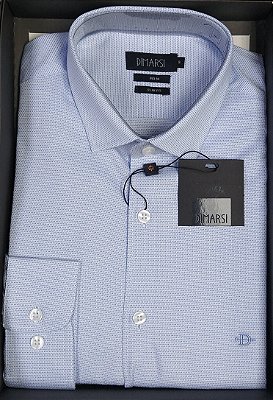 Camisa Dimarsi Tradicional (SLIM  FIT) - SEM BOLSO - Manga Longa - Fio 80 - 100% Algodão - Ref. 9264