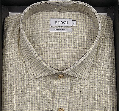 Camisa Dimarsi Tradicional Regular Fit - Com Bolso - Manga Curta - Algodão Egípcio - Ref 9505AM