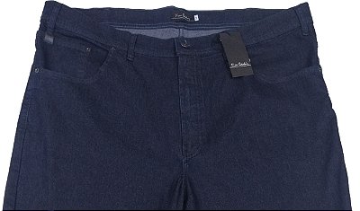 Calça Jeans Masculina Pierre Cardin Reta (Cintura Alta) - Ref. 487P067 Azul - PLUS  SiZE - Algodão / Poliester / Elastano (Jeans Macio)