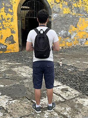 Bermuda de Elástico Great News - Com Zipper e Bolso lateral Cargo - 100% Algodão - Ref. 220 Marinho