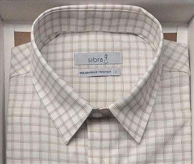 Camisa Social Sibra -Tradicional Regular Fit - Com Bolso - Manga Longa - Passa Facil  - Ref 4175R Xadrez