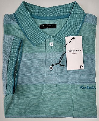 Camisa Polo Pierre Cardin PLUS SIZE - Com Bolso - Manga Curta Com Punho - 100% Algodão - Ref 15746G