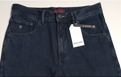 Calça Jeans Masculina Pierre Cardin Reta Tradicional Cintura Alta - Ref. 464P857 - 100% Algodão