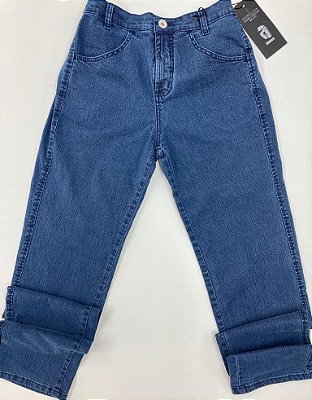 Calça Meio Elástico na Cintura - (Zipper - Botão - Passante) - Jamer -  Ref. 4773 Jeans