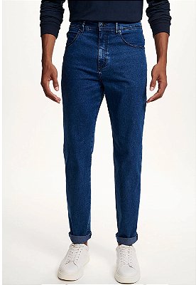 Calça Jeans Masculina Pierre Cardin Reta (Cintura Alta) - Ref. 467P350 Delave - Algodão / Poliester / Elastano - Jeans Macio