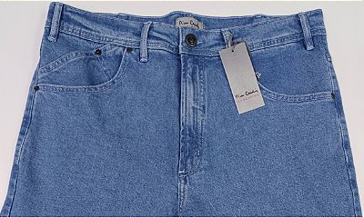 Calça Jeans Masculina Pierre Cardin Reta (Cintura Alta) - Ref. 467P211 Delave - Algodão / Elastano