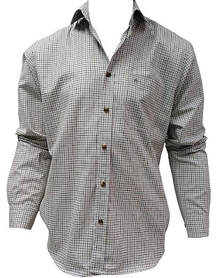 Camisa Social Dimarsi Tradicional Regular Fit - Com Bolso - Manga Longa - 100% Algodão  - Ref 10190 Xadrez