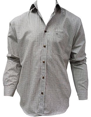 Camisa Social Dimarsi Tradicional Regular Fit - Com Bolso - Manga Longa - 100% Algodão - Ref 10180 Xadrez