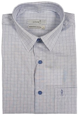 Camisa Sibra Manga Curta - Tradicional Regular Fit - Com Bolso - Passa Facil  - Ref 4369 Xadrez