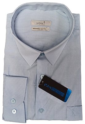 Camisa Sibra Manga Longa - Tradicional Regular Fit - Com Bolso - Passa Fácil - Ref 4375 Listrada