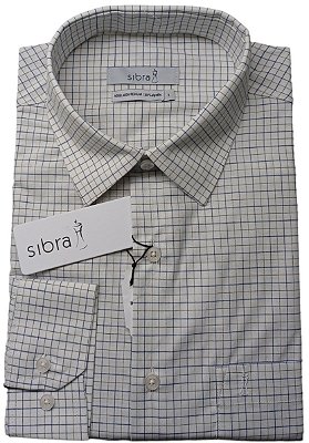 Camisa Sibra Manga Longa - Tradicional Regular Fit - Com Bolso - 100% algodão - Ref 4392 Xadrez