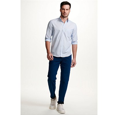 Calça Jeans Masculina Pierre Cardin Reta (Cintura Alta) - Ref. 467P529 - Algodão / Poliester / Elastano - Jeans Macio