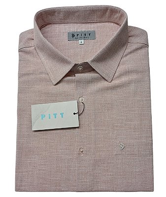 Camisa Pitt Regular Masculina - Manga Curta - Algodão / Viscose - Ref. 05203-02