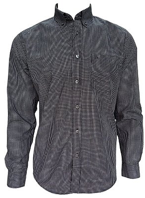 Camisa Social Dimarsi Tradicional Regular Fit - Botão No Colarinho - Com Bolso - Manga Longa - 100% Algodão - Ref 10180 Xadrez