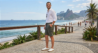 Bermuda de Elástico Com Bolso Cargo - Pierre Cardin - REF. 51310 Verde