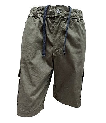 Bermuda de Elástico Com Bolso Cargo - Pierre Cardin - REF. 51310 Verde