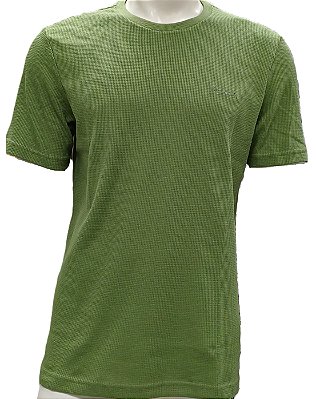 Camiseta Gola Careca Pierre Cardin - Algodão/Poliestrer - Ref. 48265 Verde
